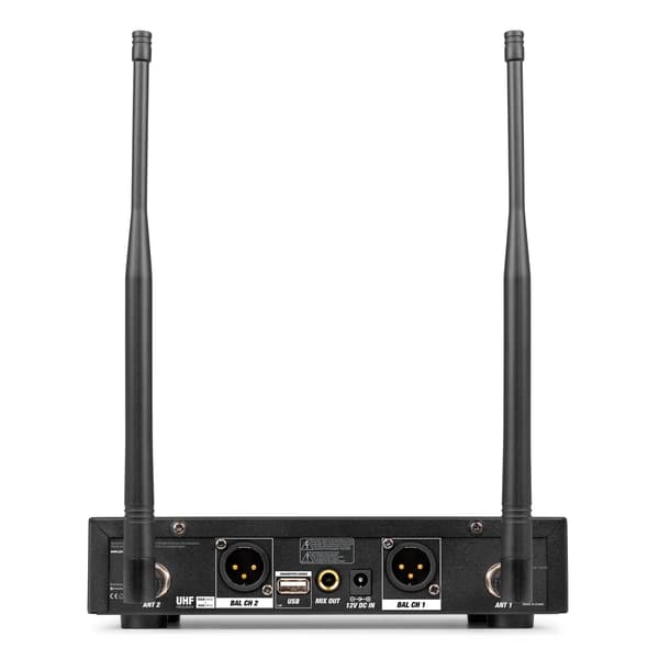 Power Dynamics PD522B UHF trådlös mikrofonset med 2 bodypack-mikrofoner