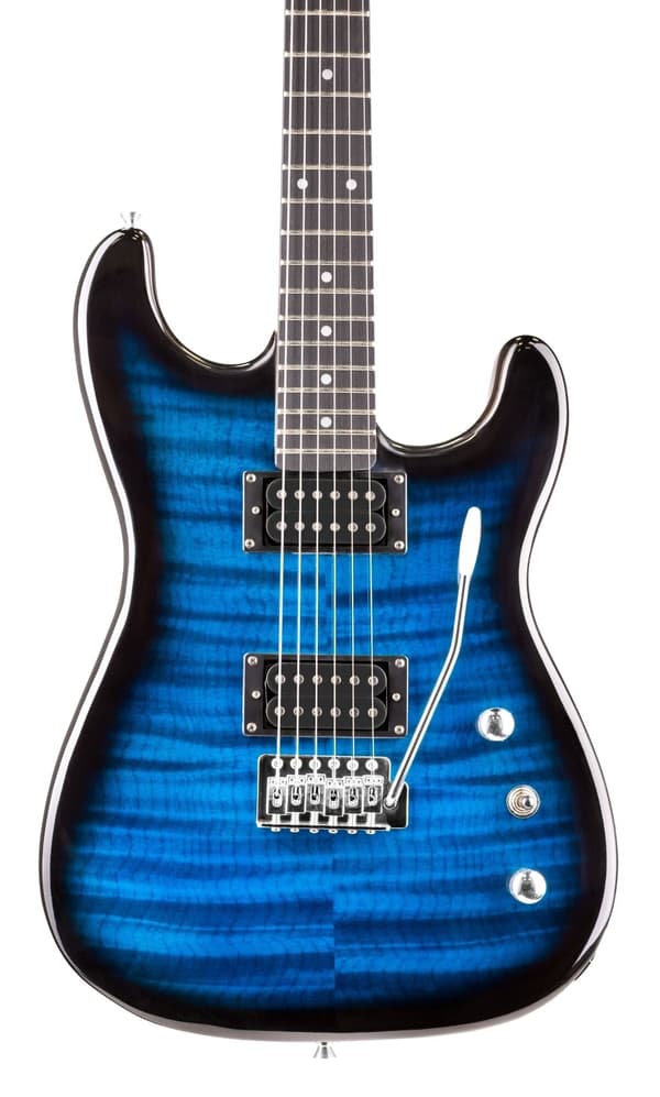 Max GigKit Superstrat Elgitarr med 40W Peak Effekt förstärkare och tillbehör - Mörkblå