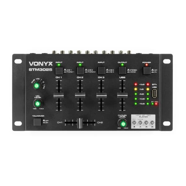Vonyx STM3025B, 4ch. Mixer/USB MP3 BT