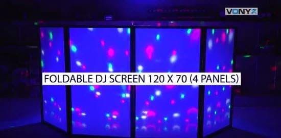 Vonyx DB2 ihopfällbar panel, 120x70x4, vit