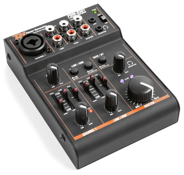 Power Dynamics PDM-D301 Mixer 3kanaler/EQ/USB