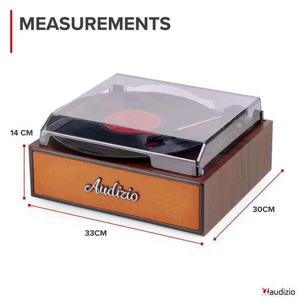 Audizio Reno Skivspelare Retro Copper