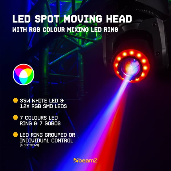 BeamZ Panther 35 Led Spot Moving Head+ring