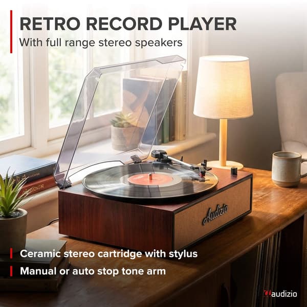 Audizio Reno Skivspelare Retro Copper