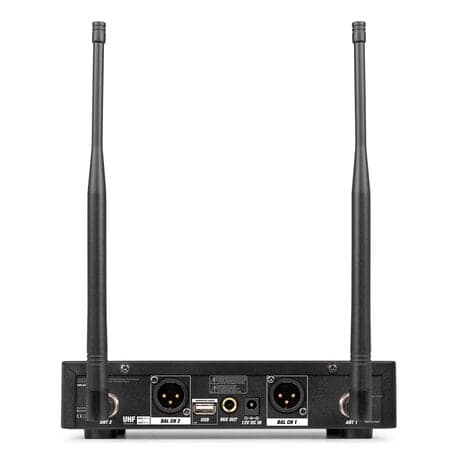 Power Dynamics PD522 UHF trådlös mikrofonset med 2 handhållna mikrofoner