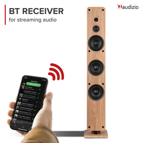 Audizio ARCO Active Tower Speaker Light Wood