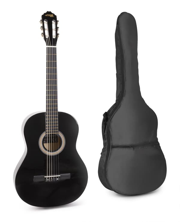 MAXMusic SoloArt Klassik gitarr set, svart