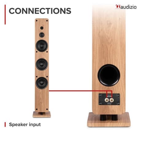 Audizio ARCO Passive Tower Speaker Light Wood