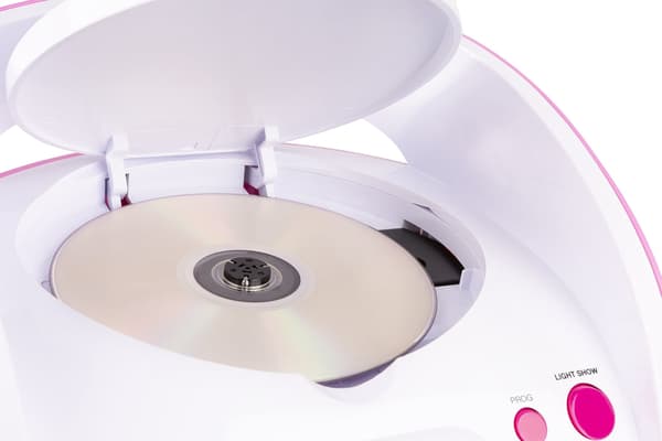 FENTON SBS30P Karaoke System med CD , 2 x mikrofoner, Rosa