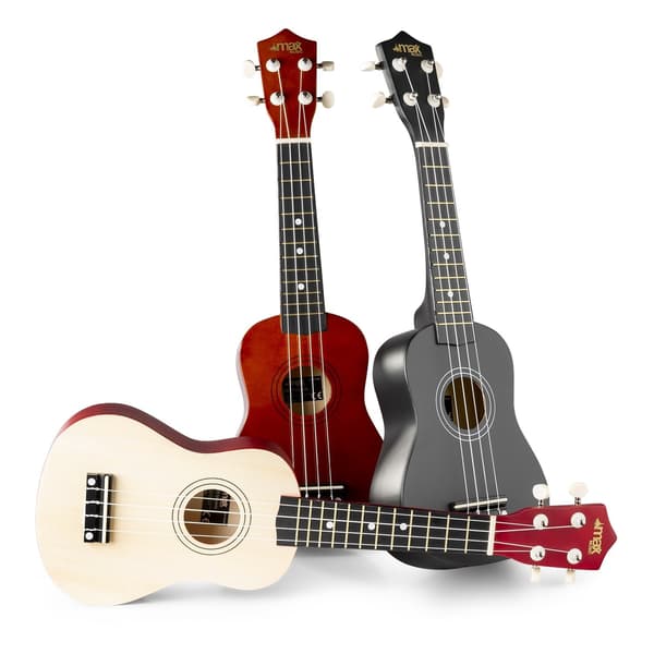 UKEY Ukulele set Soprano 21" Svart