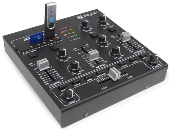 SkyTec- Vonyx STM-2250 Mixer, 4 kanaler, effekter, USB, MP3