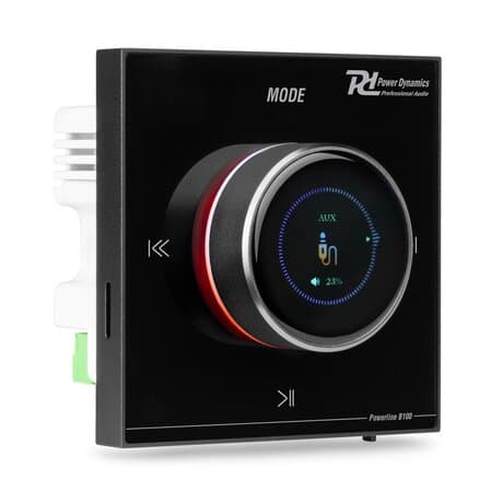 Power Dynamics Powerline B100B In-Wall Ljudförstärkare BT/LCD – Svart