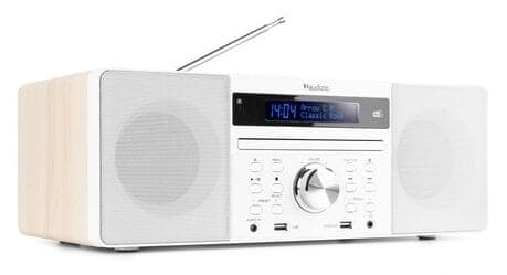 Audizio PRATO Allt i ett system CD, DAB+, Vit