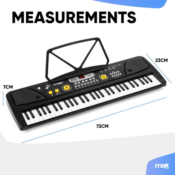 Max KD61 Elektroniskt Keyboard 61 Tangenter med Batteri