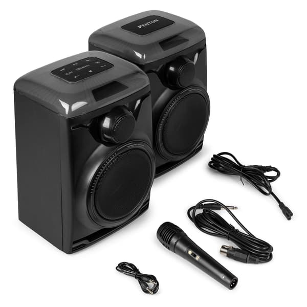Fenton Track 2.0 Amplified Speaker Set with LED Black