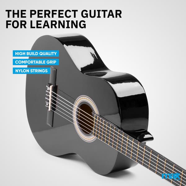 MAXMusic SoloArt Klassik gitarr set, svart