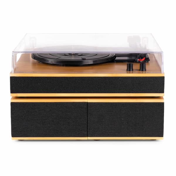 Audizio Tupelo Skivspelare med Högtalare Bluetooth Bambu