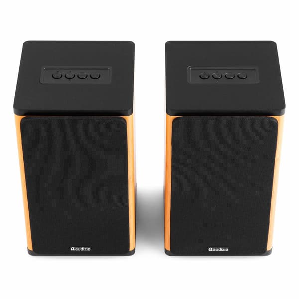 Audizio BS20 Aktiva Bokhyllehögtalare Bluetooth 50W Bambu