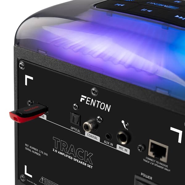 Fenton Track 2.0 Amplified Speaker Set with LED Black