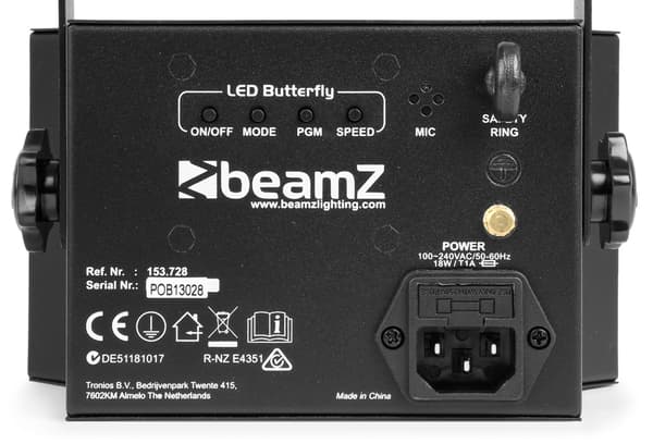 BeamZ LED Butterfly Derby 3x3W RGB, SMD Strobe