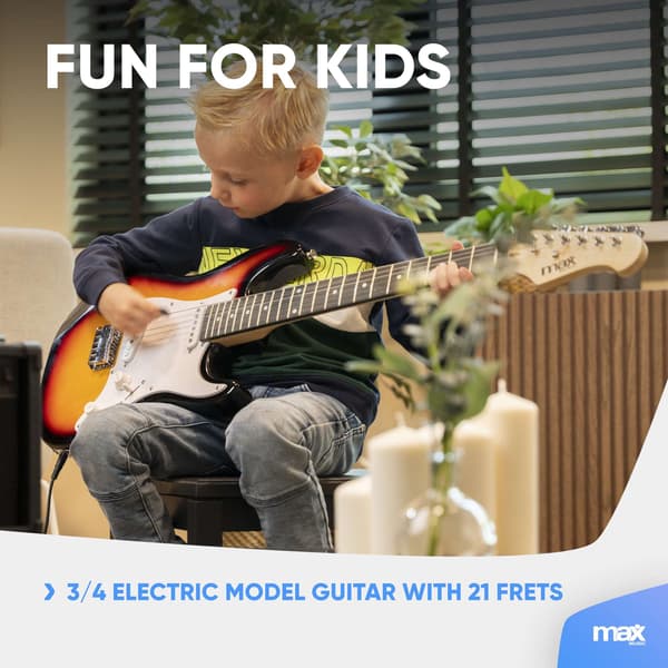 Max GigKit Junior Elgitarrpaket Sunburst 3/4