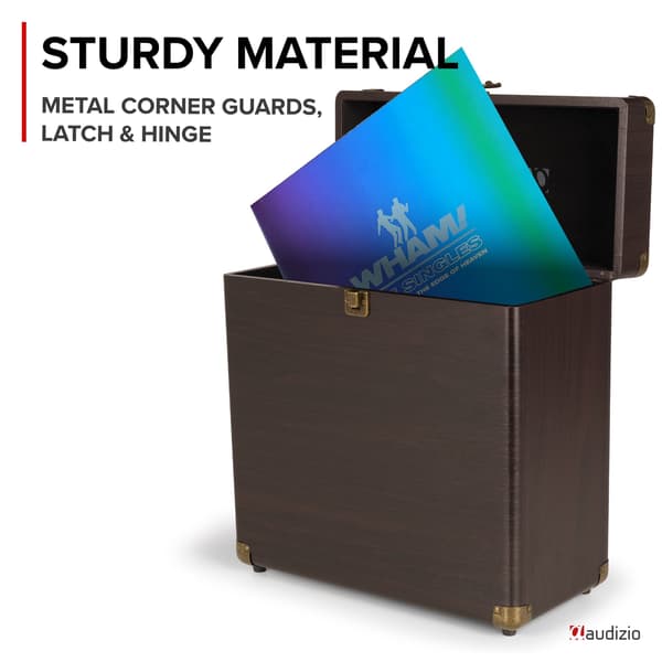 Audizio RC32 Vinyl Record Case Mörk Trä