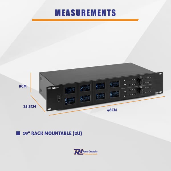 Power Dynamics PD528B UHF trådlös mikrofonset med 8 bodypack-mikrofoner