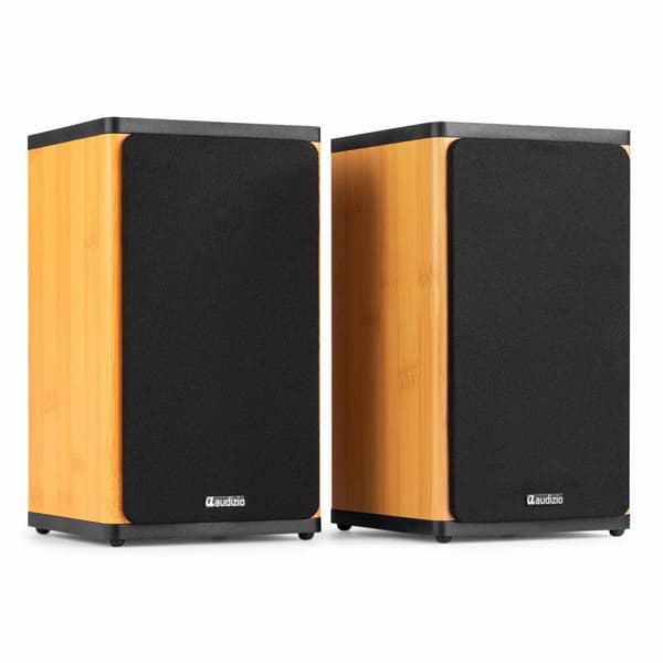 Audizio BS20 Aktiva Bokhyllehögtalare Bluetooth 50W Bambu