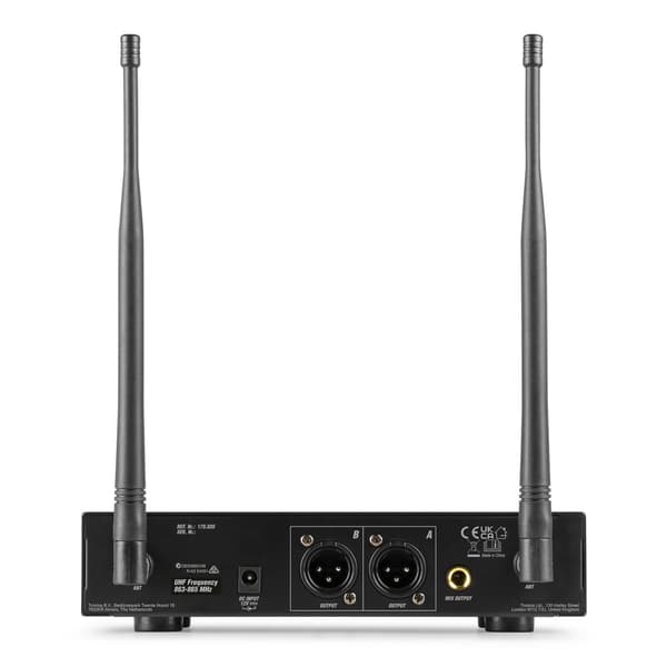 Power Dynamics PD220B 2x 80-kanals UHF trådlös mikrofon True Diversity System BP