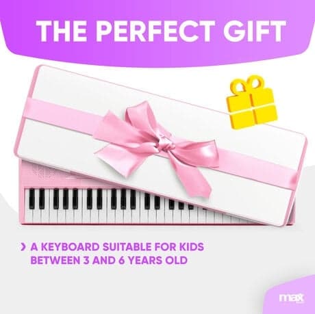 Max KD54 Electronic Keyboard 54-keys med batteri Rosa