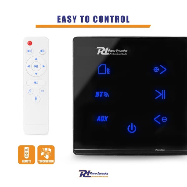Power Dynamics Powerline A50B inbyggd förstärkare med Bluetooth - 2x 20W