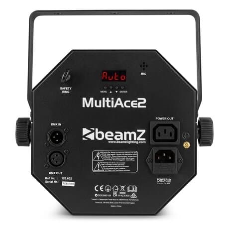 BeamZ MultiAce2 RGB-UV och Strobe LED-ljuseffekt - 2-i-1