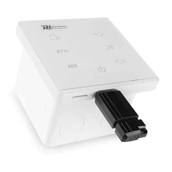 Powerline A50W 2 x 20W Förstärkare, BT, Vit