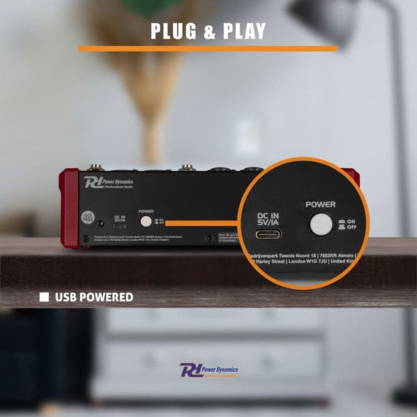 Power Dynamics PDM-Y601 mixer - 6-kanals mixerbord med Bluetooth