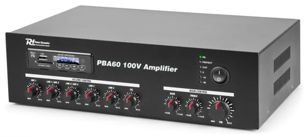 Power Dynamics PBA60 100V, Förstärkare, 60W USB/MP3/BT
