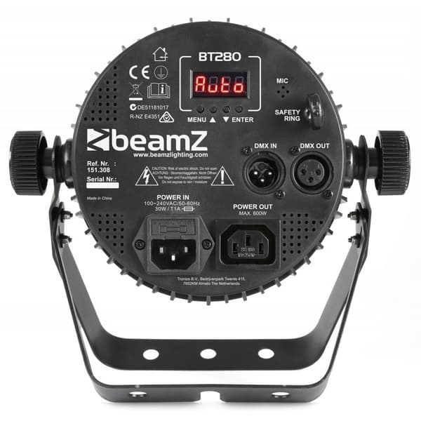 Beamz BT280 Flat Par 7x10W 6in1 DMX IRC
