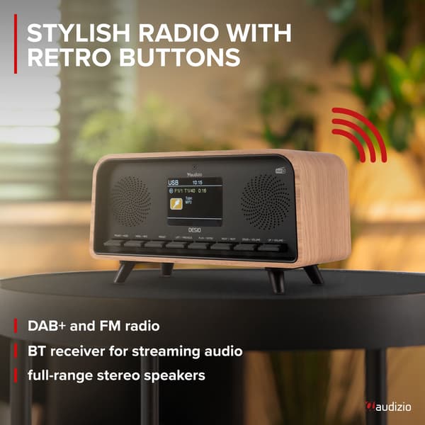 Audizio Desio DAB Radio – Ljust trä