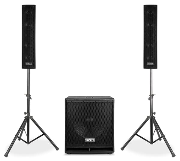 Vonyx VX880BT 2.1 Aktiv system, 15" bas+2 topp