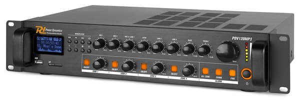 Power Dynamics PDV120MP3 120W/100V 4 zons förstärkare
