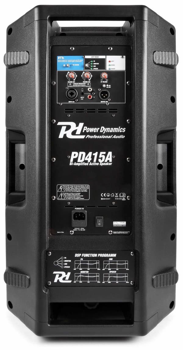Power Dynamics PD415A Bi 2 x förstärkare, aktiv högtalare 15"