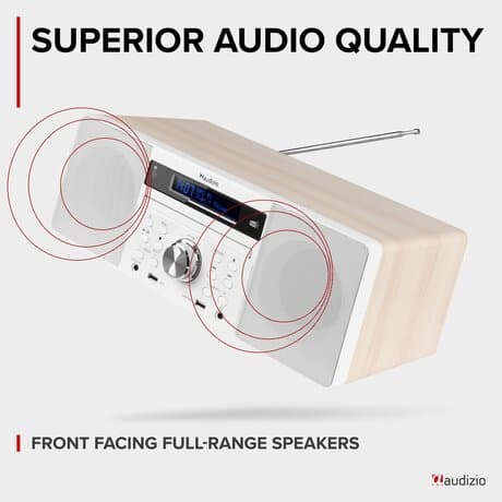 Audizio PRATO Allt i ett system CD, DAB+, Vit