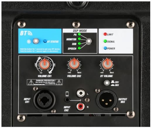Power Dynamics PD410A 2 x slutsteg, Aktiv högtalare 10"