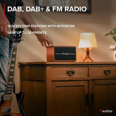 Audizio Tune60 DAB Radio Retro Brun