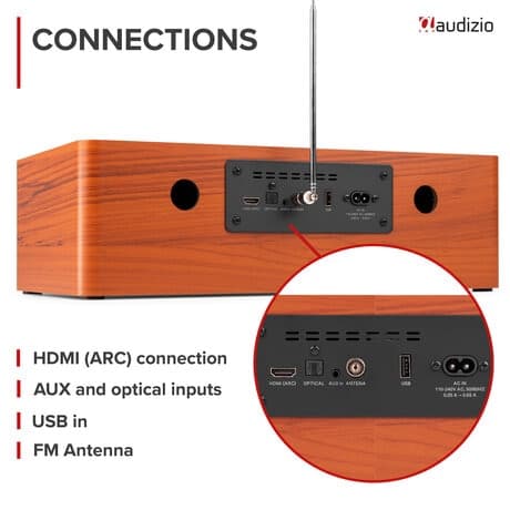 Audizio Lunata Premium All-in-One Music System – Cherry
