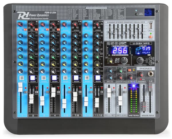 Power Dynamics PDM-S1204 Scen mixer12kanaler DSP/MP3
