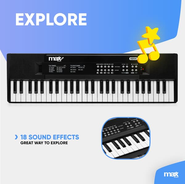 Max KD54 Electronic Keyboard 54-keys