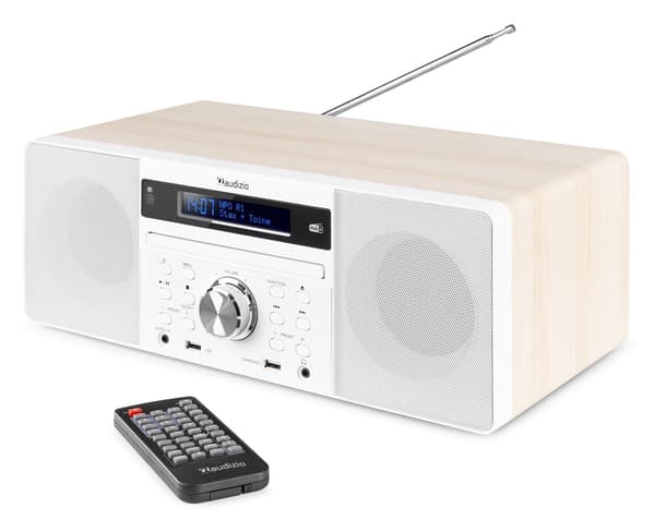 Audizio PRATO Allt i ett system CD, DAB+, Vit