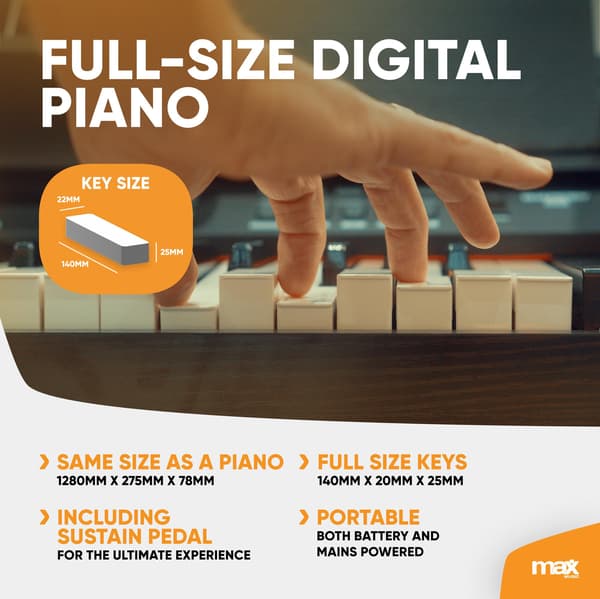 Max RhapsodyDP88 Digital Piano 88-tangenter