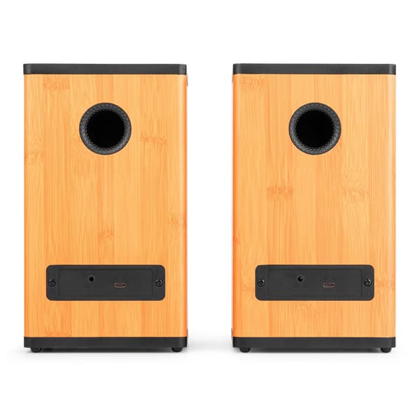 Audizio BS20 Aktiva Bokhyllehögtalare Bluetooth 50W Bambu