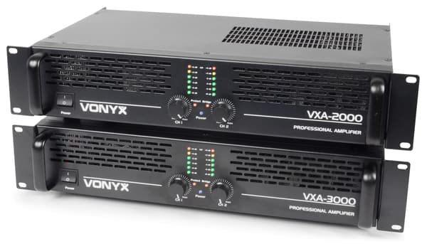 Vonyx PA förstärkare VXA-2000 II 2x 1000W Peak Effekt